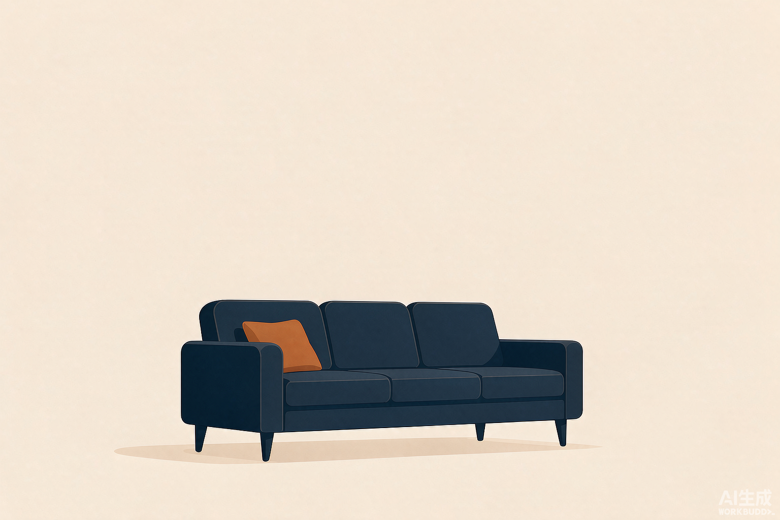 Three-seater sofa illustration